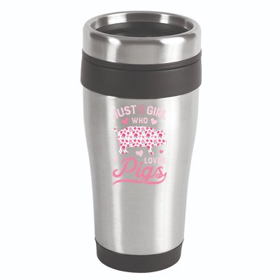 Just A Girl Who Loves Pigs Funny Pig Lover 16oz Travel Tumbler