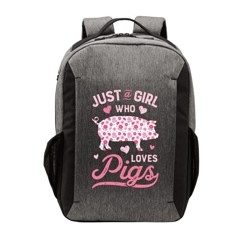 Just A Girl Who Loves Pigs Funny Pig Lover Vector Backpack
