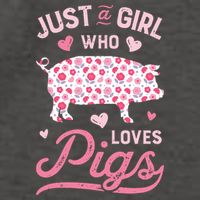 Just A Girl Who Loves Pigs Funny Pig Lover Vector Backpack