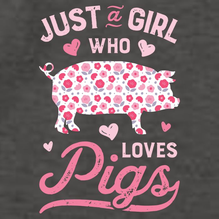 Just A Girl Who Loves Pigs Funny Pig Lover Vector Backpack