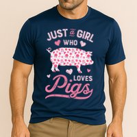 Just A Girl Who Loves Pigs Funny Pig Lover Cooling Performance Crew T-Shirt