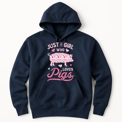 Just A Girl Who Loves Pigs Funny Pig Lover Hoodie