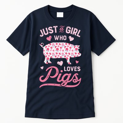 Just A Girl Who Loves Pigs Funny Pig Lover Tall T-Shirt