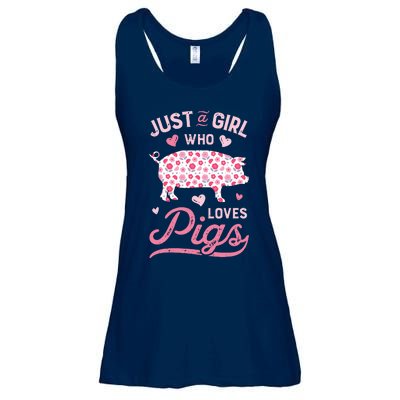 Just A Girl Who Loves Pigs Funny Pig Lover Ladies Essential Flowy Tank