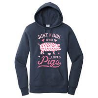 Just A Girl Who Loves Pigs Funny Pig Lover Women's Pullover Hoodie