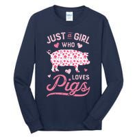 Just A Girl Who Loves Pigs Funny Pig Lover Tall Long Sleeve T-Shirt