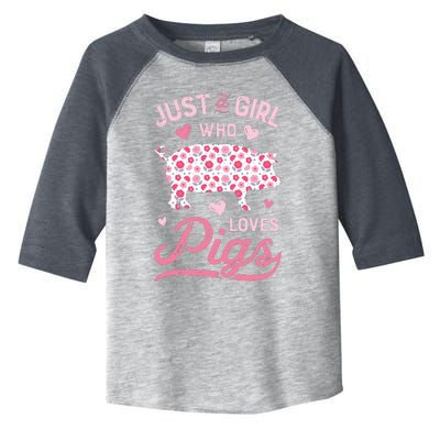 Just A Girl Who Loves Pigs Funny Pig Lover Toddler Fine Jersey T-Shirt