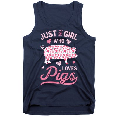 Just A Girl Who Loves Pigs Funny Pig Lover Tank Top