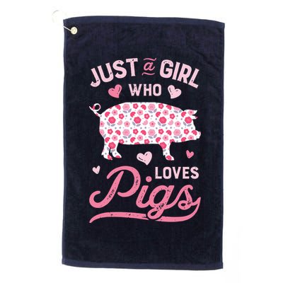 Just A Girl Who Loves Pigs Funny Pig Lover Golf Towel
