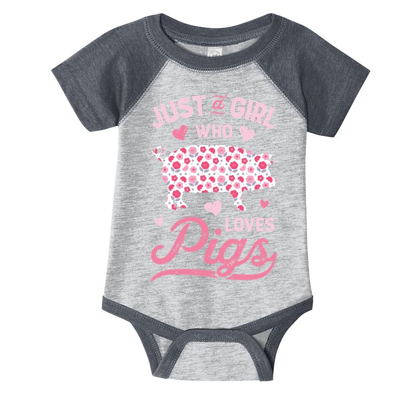 Just A Girl Who Loves Pigs Funny Pig Lover Infant Baby Jersey Bodysuit