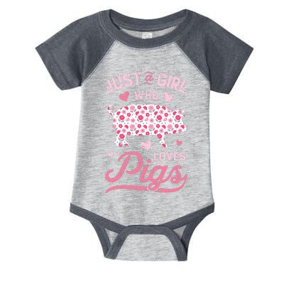 Just A Girl Who Loves Pigs Funny Pig Lover Infant Baby Jersey Bodysuit