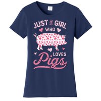 Just A Girl Who Loves Pigs Funny Pig Lover Women's T-Shirt