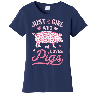 Just A Girl Who Loves Pigs Funny Pig Lover Women's T-Shirt