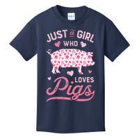 Just A Girl Who Loves Pigs Funny Pig Lover Kids T-Shirt