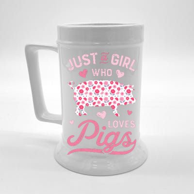 Just A Girl Who Loves Pigs Funny Pig Lover Beer Stein