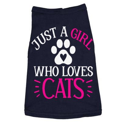 Just A Girl Who Loves Cats Funny Cat Lovers Doggie Tank