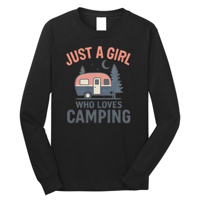 Just a Girl Who Loves Camping Long Sleeve Shirt