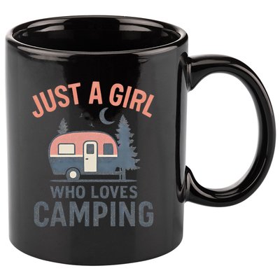 Just a Girl Who Loves Camping 11oz C Handle Ceramic Mug