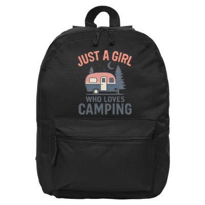 Just a Girl Who Loves Camping 16 in Basic Backpack