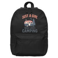 Just a Girl Who Loves Camping 16 in Basic Backpack