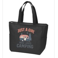 Just a Girl Who Loves Camping Zip Tote Bag