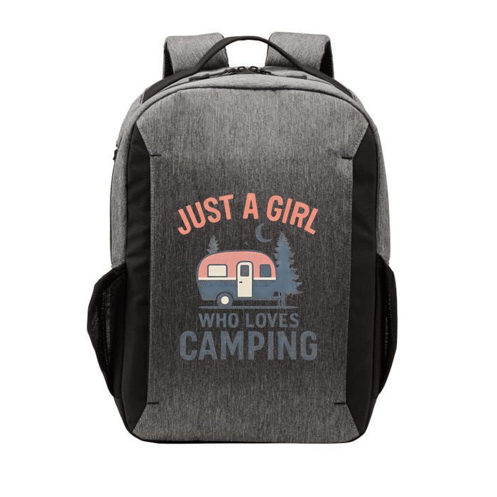 Just a Girl Who Loves Camping Vector Backpack