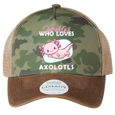 Just A Girl Who Loves Axolotl Legacy Tie Dye Trucker Hat