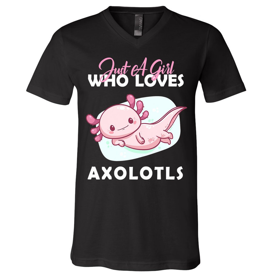 Just A Girl Who Loves Axolotl V-Neck T-Shirt