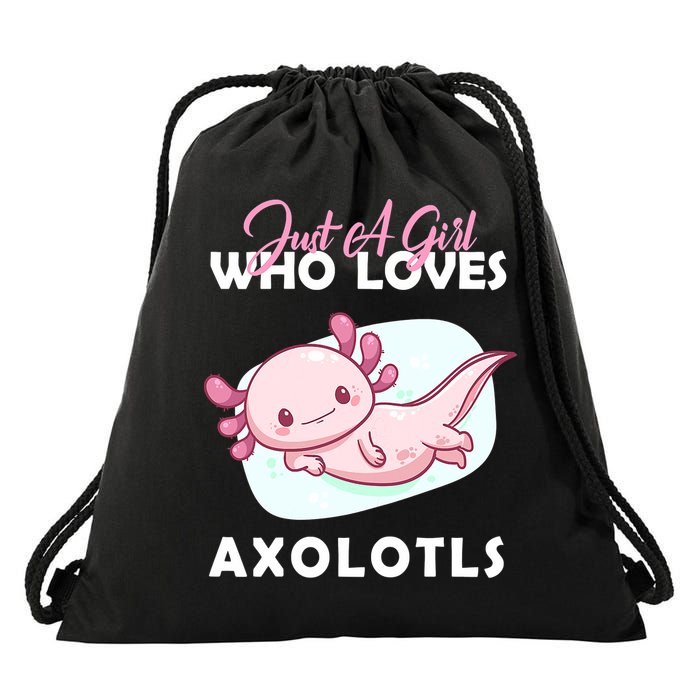 Just A Girl Who Loves Axolotl Drawstring Bag