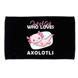 Just A Girl Who Loves Axolotl Microfiber Hand Towel