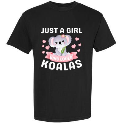 Just A Girl Who Loves Koala Bear Funny Christmas Birthday Garment-Dyed Heavyweight T-Shirt