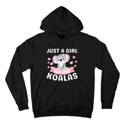 Just A Girl Who Loves Koala Bear Funny Christmas Birthday Hoodie