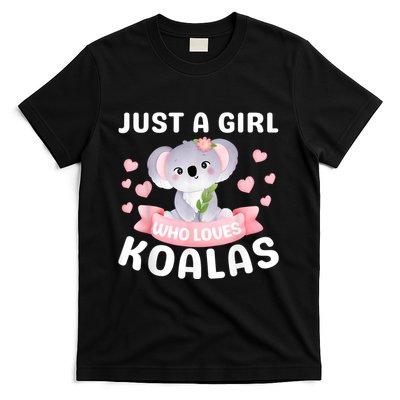 Just A Girl Who Loves Koala Bear Funny Christmas Birthday T-Shirt