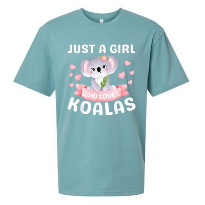 Just A Girl Who Loves Koala Bear Funny Christmas Birthday Sueded Cloud Jersey T-Shirt