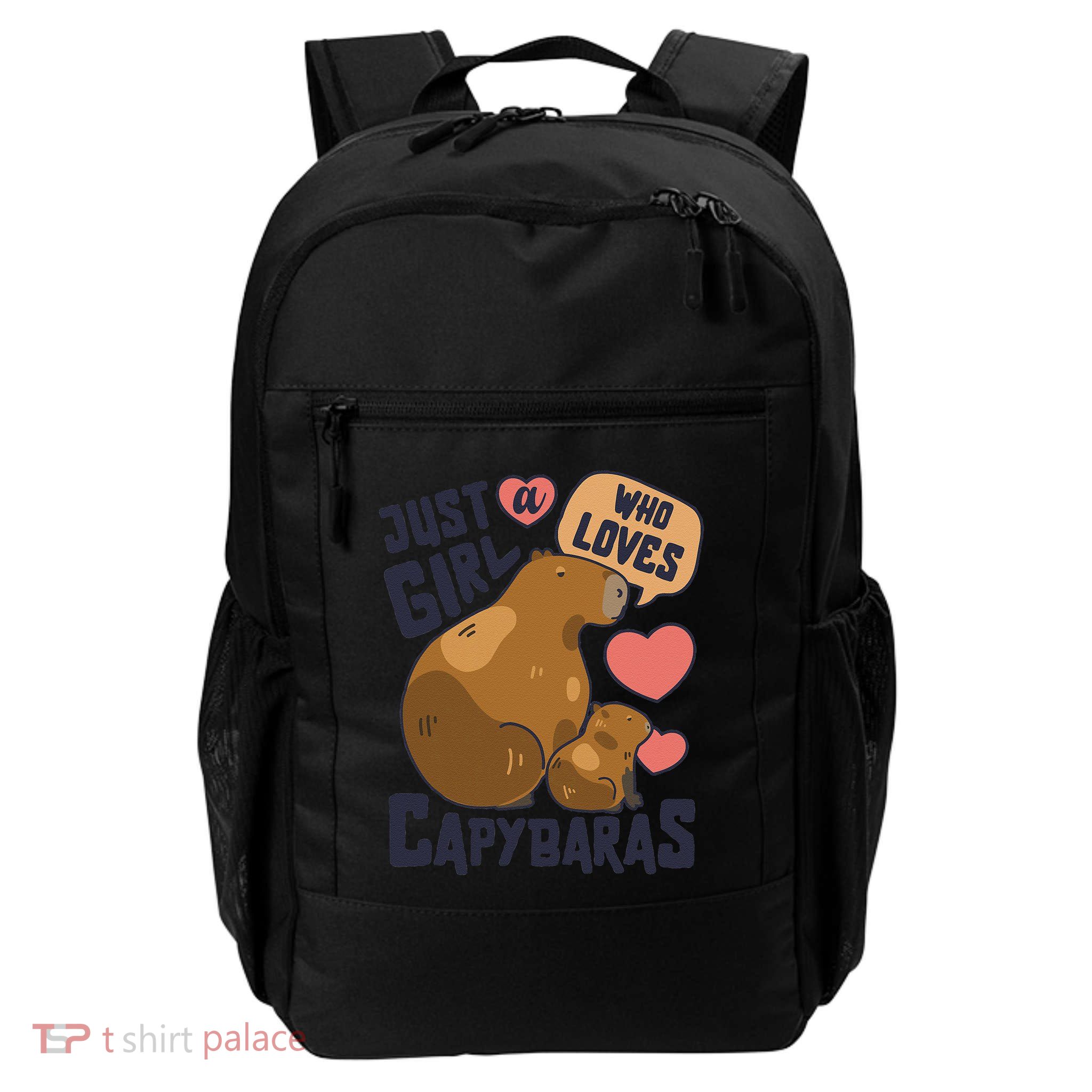 Just A Girl Who Loves Capybaras Capybara Lover Rodent Animal Daily Commute Backpack