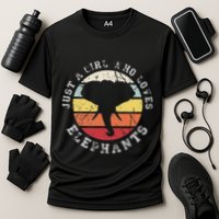 Just A Girl Who Loves Elephants Elephant Cooling Performance Crew T-Shirt
