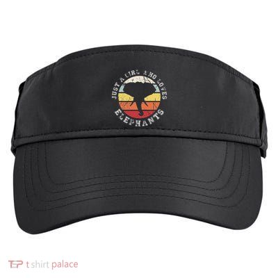 Just A Girl Who Loves Elephants Elephant Adult Drive Performance Visor