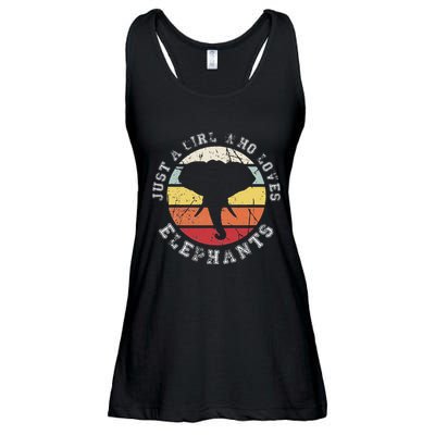 Just A Girl Who Loves Elephants Elephant Ladies Essential Flowy Tank
