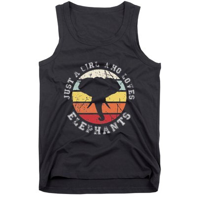 Just A Girl Who Loves Elephants Elephant Tank Top