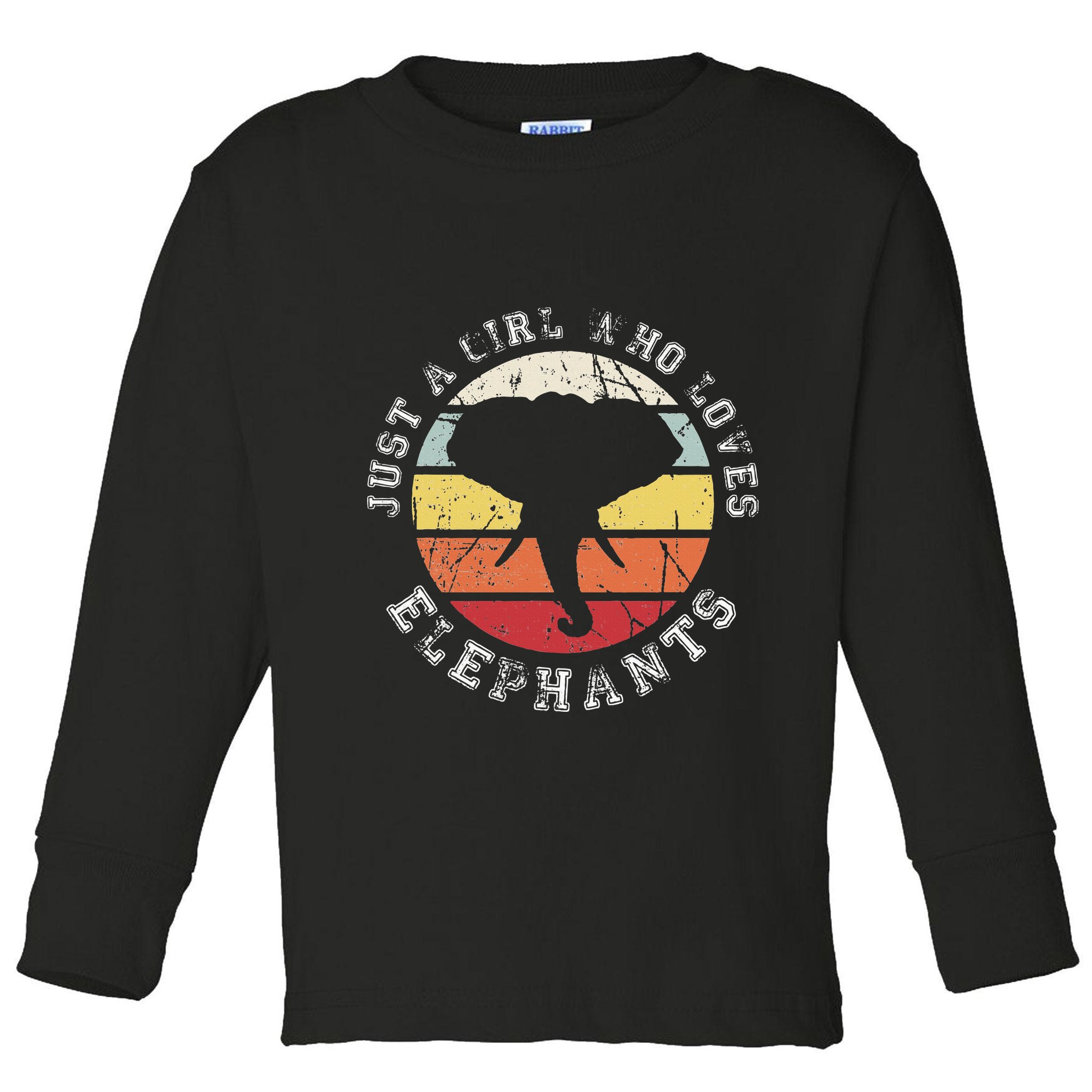 Just A Girl Who Loves Elephants Elephant Toddler Long Sleeve Shirt