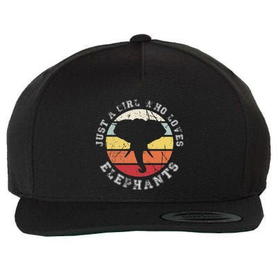 Just A Girl Who Loves Elephants Elephant Wool Snapback Cap