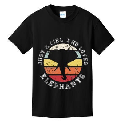 Just A Girl Who Loves Elephants Elephant Kids T-Shirt