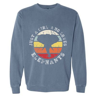 Just A Girl Who Loves Elephants Elephant Garment-Dyed Sweatshirt