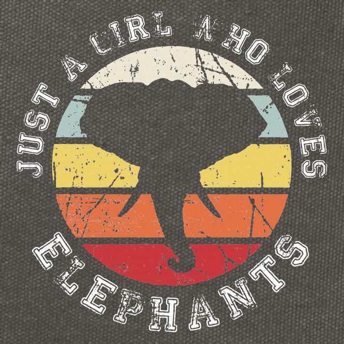 Just A Girl Who Loves Elephants Elephant Cotton Canvas Backpack