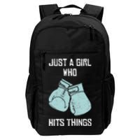 Just A Girl Who Hits Things Boxing Wo Punching Outfit Daily Commute Backpack