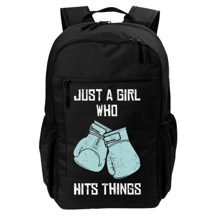 Just A Girl Who Hits Things Boxing Wo Punching Outfit Daily Commute Backpack