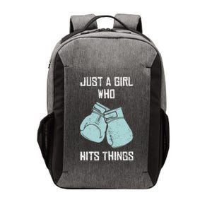 Just A Girl Who Hits Things Boxing Wo Punching Outfit Vector Backpack