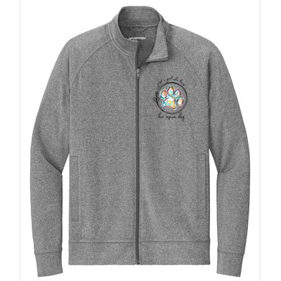 Just A Girl Who Loves Her Rescue Dog Gift Stretch Full-Zip Cadet Jacket