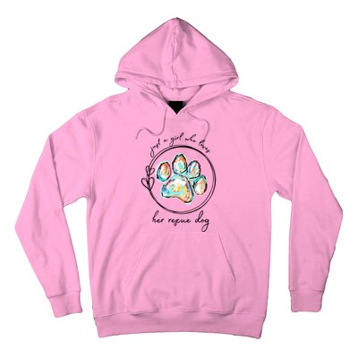 Just A Girl Who Loves Her Rescue Dog Gift Hoodie