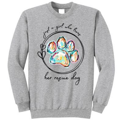 Just A Girl Who Loves Her Rescue Dog Gift Sweatshirt